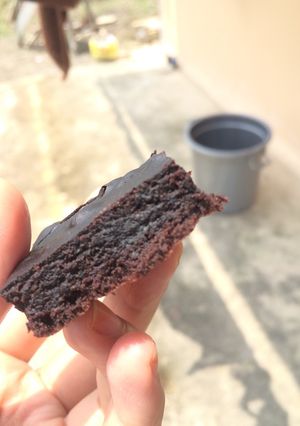 Foto resep Cake coklat simple no oven no mixer eggless pake happycall