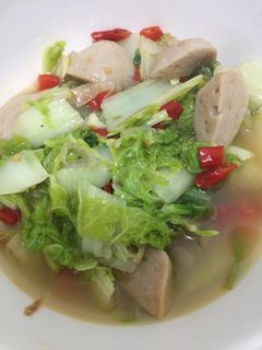 Foto resep Tumis sayur sawi bakso