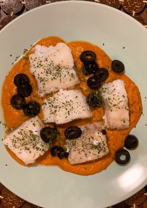 Una foto de Bacalao con salsa de tomate con Thermomix