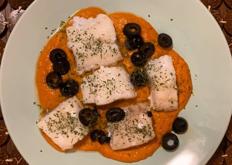 Bacalao con salsa de tomate con Thermomix