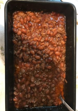 A picture of Meaty (Turkey) Baked Beans.
