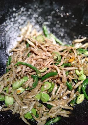 Foto resep Teri cabe hijau