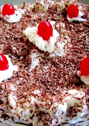 A picture of Black Forest Cake.
