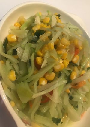 Foto resep Oseng labu + jagung endees ala bunvan