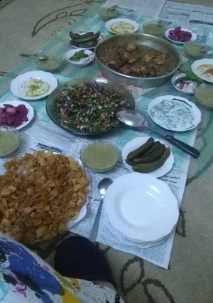 صورة لوصفة صينية دجاج بالبصل والسماق