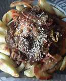 "Chorrillana vegetariana" a mi manera... 🍟🥗🥔🍟🥗