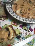Portobellos con salsa de gazpacho