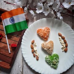 A picture of Tri colour heart.