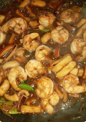 Foto resep Udang Sotong Asam Manis