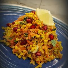 A picture of Moong carrot salad.