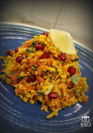A picture of Moong carrot salad.