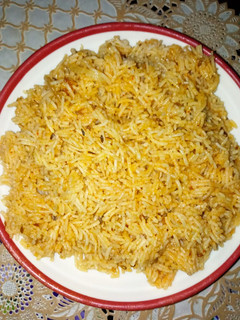 A picture of 3 spice simple rice.