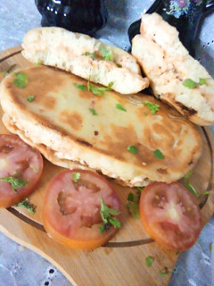 A picture of Chicken Panini Sandwich with homemade panini bread.