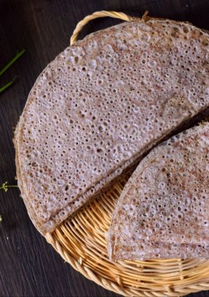 A picture of Healthy “Brown” Neer Dosa:.