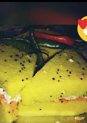 A picture of Paneer stuffed Dhokla.
