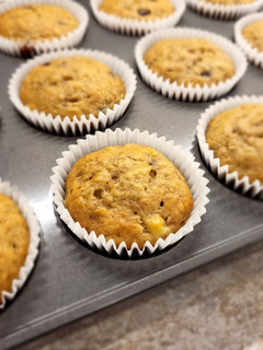 A picture of Chocolate Chip Banana Muffins.