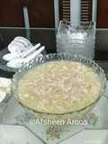 Chicken Corn Soup with Croutons and Fish crackers