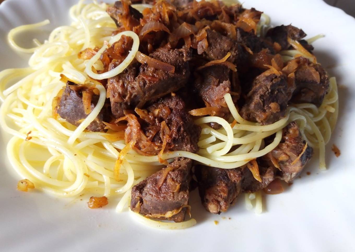 Spaghetti with Liver