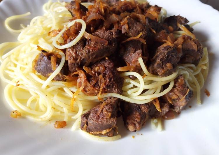 Steps to Make Perfect Spaghetti with Liver