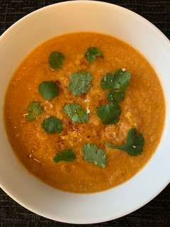 A picture of Cauliflower and Carrot Soup.
