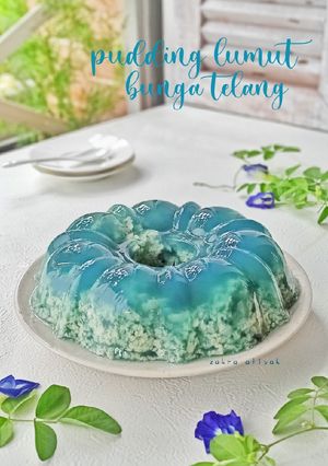 Foto resep Pudding lumut bunga telang