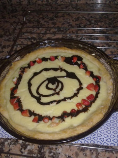 Una foto de Tartaleta de crema con fresas