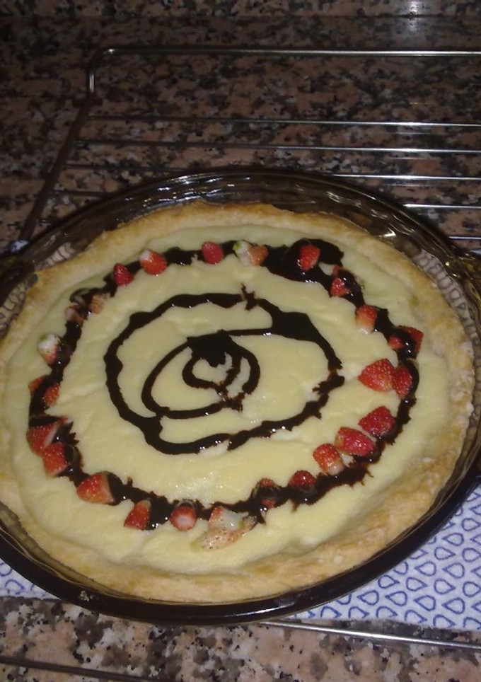 Una foto de Tartaleta de crema con fresas