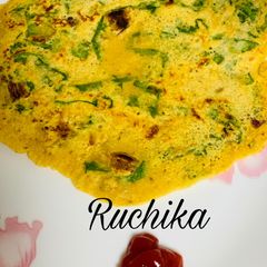 A picture of Besan Spinach Cheela.