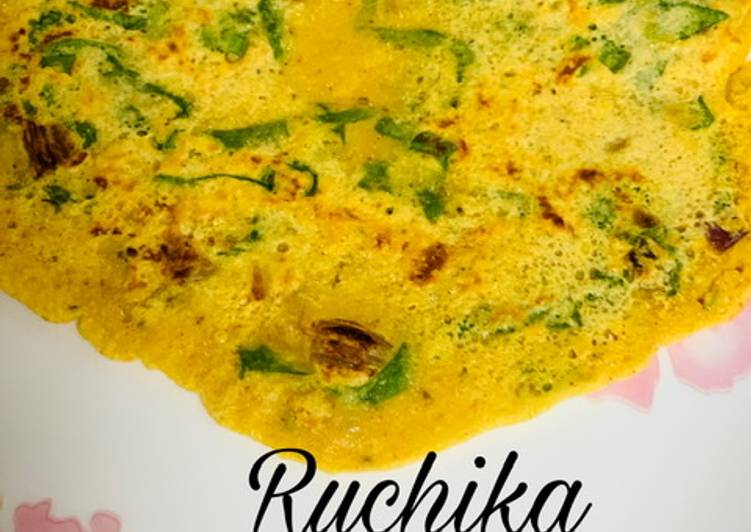 Easiest Way to Prepare Ultimate Besan Spinach Cheela