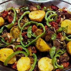 A picture of Baked Mutton with Potato.