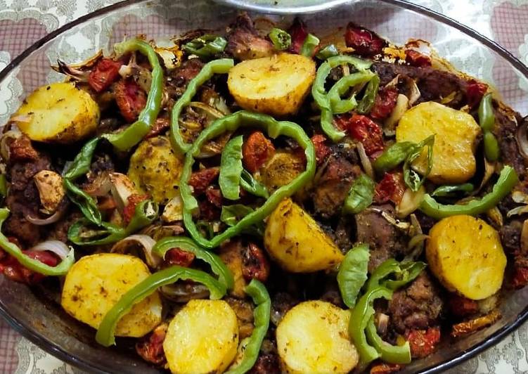 Recipe of Baked Mutton with Potato in 25 Minutes for Young Wife