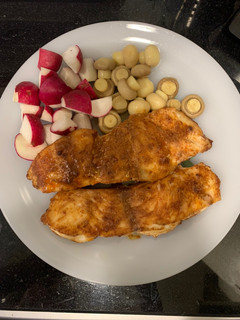 A picture of Three spices baked fish.