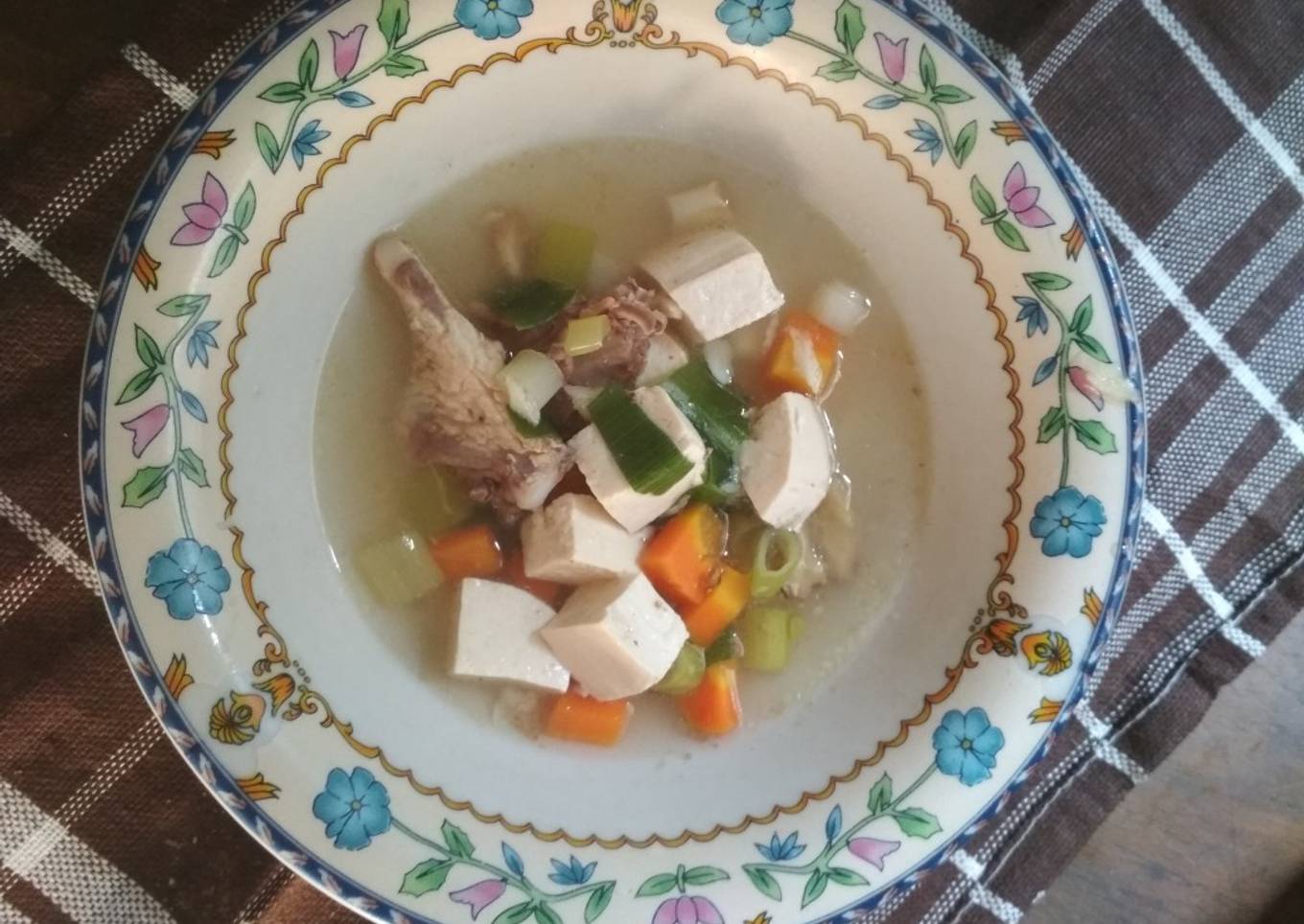 Sop tahu ayam simple
