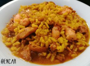 Una foto de Arroz meloso de puntillas