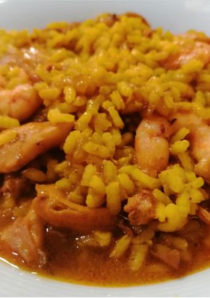 Una foto de Arroz meloso de puntillas