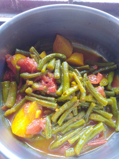 A picture of Green beans masala.