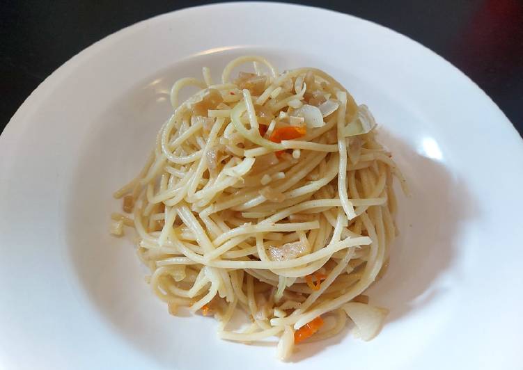 Spaghetti aglio olio bakso🍝