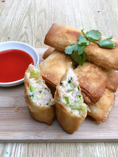 A picture of Bok Choy Prawn Spring Roll.