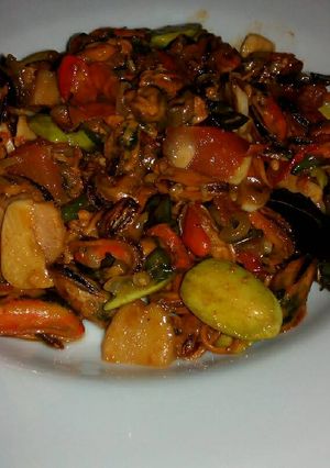 Foto resep Kerang petai pedas simple