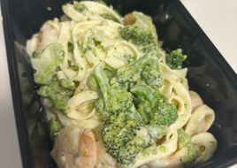 Shrimp and Broccoli Fettuccine Alfredo