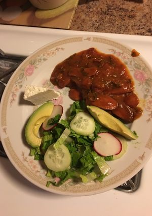 Una foto de Salchichas en salsa de tomate