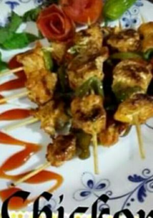 A picture of Chicken shashlik.
