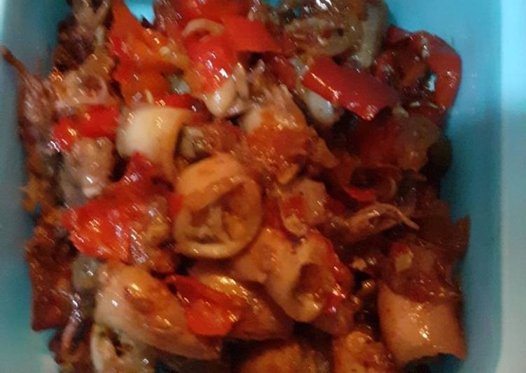 Resep Cumi asin bala merah, Lezat Sekali