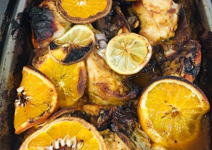 Resep Ayam  panggang saus orange  dan lemon ala Chef Turnip 