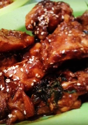Foto resep Ayam kecap kemangi tabur wijen
