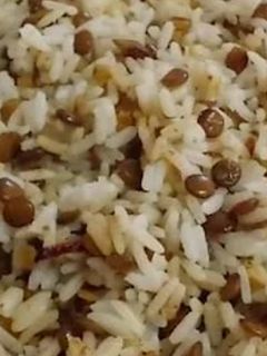 Foto de Arroz com lentilhas