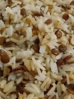 Foto de Arroz com lentilhas