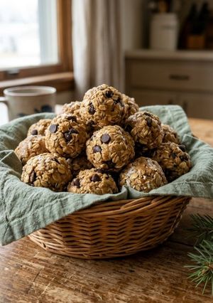A picture of Ewok Energy Bites (No-Bake Oat Peanut Butter Balls).