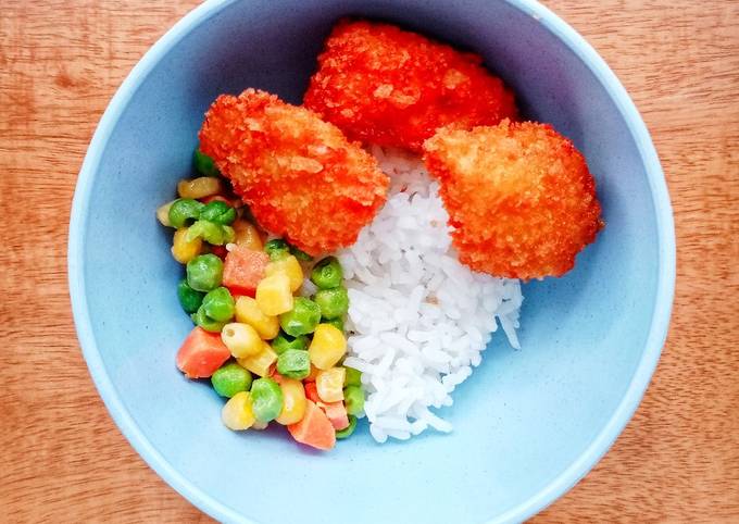 Day. 291 Nugget Ayam dan Tumis Sayuran (15 month+)