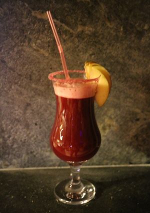 Une photo de Cocktail de fête au jus de bisap et rhum